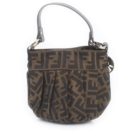 FENDI Zucca Mini Chef Hobo Tobacco 26622 .